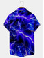 Χαμηλού Κόστους Ανδρικά πουκάμισα με στάμπα-Ανδρικά Πουκάμισο Φωτισμός Γραφικά Σχέδια Απορρίπτω Ρουμπίνι Βυσσινί Πράσινο του τριφυλλιού 3D εκτύπωση ΕΞΩΤΕΡΙΚΟΥ ΧΩΡΟΥ Δρόμος Κοντομάνικο Κουμπί-Κάτω Στάμπα Ρούχα