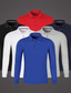 voordelige klassieke polo-Voor heren POLO Shirt Golfshirt Effen Strijkijzer Zwart blauw Rood Marineblauw Grijs Buiten Straat Lange mouw Button-omlaag Kleding Katoen Casual Comfortabel