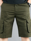 preiswerte Cargo Shorts-Herren Cargo Shorts Kurze Hosen Kurze Hose für Wanderer 6 Tasche Glatt Komfort Outdoor Täglich Ausgehen Baumwollmischung Modisch Strassenmode Schwarz Gelb