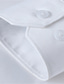 abordables Camisas de vestir-Hombre Camisa para Vestido Vino Negro Blanco Manga Larga Plano Escote Cuadrado Primavera &amp; Otoño Boda Exterior Ropa Abotonar