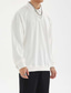 ieftine Tricouri casual pentru bărbați-Bărbați Tricou Tricouri Cămașă supradimensionată Simplu Mată Răsfrânt Stradă Sport Manșon Lung Îmbrăcăminte Bumbac Modă Casual Supradimensionat Comfortabil