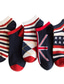 preiswerte Herrensocken-Herren 5 Paare Ankle Socken Niedrig geschnittene Socken Rote Farbe Fahne Freizeitskleidung Urlaub Wochenende Mittel Sommer Frühling &amp; Herbst Warm-Ups