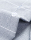billiga Formella skjortor-Herr Skjorta Knapp upp skjorta Skjorta med krage Pläd / Rutig Nedvikt Blå Dammig blå Purpur Ljusblå Grå Utomhus Arbete Långärmad Button-Down Kläder Bomull Mode Ledigt Andningsfunktion Bekväm