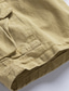 billige Cargoshorts-Herre Shorts med lommer Shorts Multi lomme Vanlig Komfort Påførelig Knælængde Afslappet Daglig Streetwear 100 % bomuld Stilfuld Klassisk Stil Sort Blå