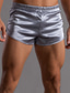billiga Herrunderkläder-Herr 1 paket Underkläder Boxershorts Andningsfunktion Mjuk Slät Medium Midja Silver Svart