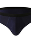 abordables Ropa interior masculina-Hombre 3 paquetes Slip Transpirable Suave Plano Media cintura Negro Rojo