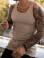 cheap Gym Tank Tops-Men&#039;s Tank Top Undershirt Sleeveless Shirt Wifebeater Shirt Striped U Neck Sport Indoor Sleeveless Clothing Apparel Fashion Streetwear