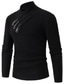 cheap Men&#039;s Pullover Sweater-Men&#039;s Pullover Sweater Jumper Cable Knit Knitted Plain Standing Collar Stylish Keep Warm Vacation Going out Clothing Apparel Winter Fall Black White S M L
