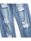 tanie spodnie codzienne-Męskie Spodnie Jeansy Kieszeń Podarte Równina Zdatny do noszenia Na zewnątrz Codzienny Święto Mieszanka bawełny Podstawowy Moda Niebieski Średnio elastyczny