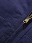 cheap Gilets-Men&#039;s Vest Gilet Soft Comfortable Outdoor Daily Wear To-Go Zipper Standing Collar Casual Warm Ups Jacket Outerwear Plain Zipper Pocket Army Green khaki Dark Blue