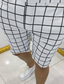 ieftine pantaloni scurți chino pentru bărbați-Bărbați Pantaloni scurti chino Bermude Pantaloni scurți de lucru Buzunar Zăbrele Confort În aer liber Zilnic Ieșire Modă Șic Stradă Negru Alb