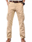 cheap Cargo Pants-Men&#039;s Cargo Pants Trousers Multi Pocket Straight Leg Plain Comfort Wearable Full Length Outdoor Casual Daily 100% Cotton Sports Stylish ArmyGreen Black