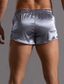 abordables Sous-vêtements pour hommes-Homme 1 paquet Sous-Vêtements Sous-vêtements boxeurs Respirable Doux Plein Taille médiale Argent Noir