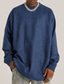 billiga Casual T-shirts för män-Herr T-shirt Oversized skjorta Slät Solid färg Rund hals Utomhus Gata Långärmad Kläder Vintage Ledigt Förstoringar Bekväm