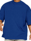 billige Casual T-shirts til mænd-Herre T-shirt Oversized skjorte Vanlig Rund Hals udendørs Daglig Kort Ærme Tøj Mode Gade Sej Afslappet