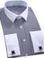 Χαμηλού Κόστους Επίσημα πουκάμισα-Ανδρικά Επίσημο Πουκάμισο Απορρίπτω Φθινόπωρο Άνοιξη Μακρυμάνικο Μαύρο Λευκό Ουρανί Ριγέ Γάμου Δουλειά Ρούχα