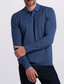 preiswerte klassisches Polo-Herren Poloshirt Golfhemd Glatt Umlegekragen Schwarz Marineblau Königsblau Blau Grün Outdoor Täglich Langarm Button-Down Bekleidung Baumwolle Casual Komfortabel