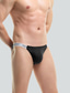 abordables Sous-vêtements pour hommes-Homme 2 Trousses Tong Slips Respirable Doux Lettre Taille médiale Noir Blanche