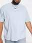 tanie Męskie koszulki casual-Męskie Podkoszulek Koszula oversize Równina Wycięcie pod szyją Na zewnątrz Sport Krótkie rękawy Odzież Moda Moda miejska Nowoczesne Codzienne