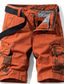 billige Cargoshorts-Herre Shorts med lommer Shorts Trekking-shorts 6 lommer Trykt mønster Camouflage Komfort udendørs Daglig I-byen-tøj Bomuldsblanding Mode Gade Blå Orange