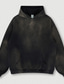abordables Sweat-shirt à capuche basique-Homme Sweat à capuche Vert Noir Kaki Bleu roi Gris foncé Capuche Tie Dye Poche Imprimer Sport &amp; Loisir du quotidien Des sports Coton Actif Vêtement de rue Frais Hiver Automne Vêtement Tenue Pulls