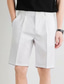 cheap Chino Shorts-Men&#039;s Dress Shorts Bermuda shorts Work Shorts Pleated Pants Pocket Plain Knee Length Outdoor Daily Going out Basic Fashion Black White Micro-elastic