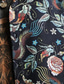 voordelige Hawaiiaanse overhemden-Voor heren Overhemd Grafisch dier Vlinder Verloop V-hals Zwart / Wit Blauw-Groen Marineblauw Print Buiten Casual Lange mouw 3D-afdrukken Kleding Modieus Ontwerper Casual Comfortabel