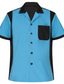baratos camisas masculinas casuais-Homens camisa de botão Camisa casual Camisa de boliche Camisa de acampamento Camisa cubana Bloco de cor Aberto para a Lateral Branco Azul Vermelho Azul Profundo Cinzento Escuro Rua Roupa Diária Manga