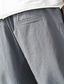 abordables Bermudas estilo casual-Hombre Pantalones cortos de lino Pantalones Capri Bolsillo Correa Cintura elástica Plano Comodidad Transpirable Medio corto Casual Festivos Noche Mezcla Lino / Algodón Elegante Clásico Negro Blanco