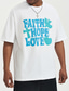 Χαμηλού Κόστους Ανδρικό Γραφικό T-shirt-Ανδρικά Μπλουζάκι Κοντομάνικα Cool πουκάμισο Πουκάμισο μεγάλου μεγέθους Γράμμα Στρογγυλή Ψηλή Λαιμόκοψη Δρόμος Αθλητικά Κοντομάνικο Κεντητό Ρούχα Βαμβάκι Μοντέρνα Καθημερινό Κλασσικό Πρωτότυπο