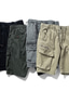 billiga Shorts för män-Herr Cargo-shorts Shorts Vandringsshorts Flera fickor Rakt ben Solid färg Komfort Bärbar Arbete Dagligen Streetwear Ledigt Svart Armégrön Microelastisk