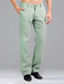 Χαμηλού Κόστους casual παντελόνι-Ανδρικά Λευκά παντελόνια Παντελόνια Καλοκαίρι παντελόνι Τσέπη Ισιο πόδι Σκέτο Άνεση Causal Καθημερινά Αργίες Μείγμα Λινό / Βαμβάκι Κομψό στυλ street Στυλάτο Θαλασσί Πράσινο του τριφυλλιού