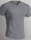 Χαμηλού Κόστους Ανδρικά μπλουζάκια casual-Ανδρικά Μπλουζάκι Σκέτο Λαιμόκοψη V Δρόμος Διακοπές Κοντομάνικο Ρούχα Υψηλής Ποιότητας Βασικό Σύγχρονη Σύγχρονη