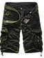 cheap Cargo Shorts-Men&#039;s Cargo Shorts Shorts Hiking Shorts Leg Drawstring 6 Pocket Plain Comfort Outdoor Daily Going out Cotton Blend Fashion Streetwear Black Army Green