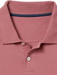 billiga Klassisk pikétröja för män-Herr POLO Shirt Pikétröja i bomull Utomhus Ledigt Polokrage Långärmad Ledigt Bekväm Ensfärgat Slät Knapp Fram Button-Down Vår Höst Normal Svart Vit Gul Rodnande Rosa Marinblå Blå POLO Shirt