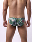 cheap Men&#039;s Underwear-Men&#039;s 1pack Briefs Swim Briefs Drawstring Breathable Soft Trees / Leaves Flower / Plants Mid Waist Yellow Pink