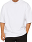 abordables T-shirts décontractés pour hommes-Homme T shirt Tee Chemise surdimensionnée Plein Ras du cou Extérieur du quotidien Manches courtes Vêtement Tenue Mode Vêtement de rue Frais Casual