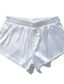 billiga Herrunderkläder-Herr 1 paket Underkläder Boxershorts Andningsfunktion Mjuk Slät Medium Midja Silver Svart