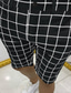 billiga chinoshorts för män-Herr Chino Shorts Bermudashorts Arbetsshorts Ficka Galler Komfort Utomhus Dagligen Utekväll Mode Streetwear Svart Vit