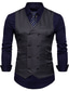 cheap Gilets-Men&#039;s Suit Vest Breathable Soft Comfortable Work Daily Wear Going out Double Breasted V Neck Business Casual Gentleman Jacket Outerwear Plain Pocket Wine Milk Green Black