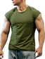 halpa Miesten vapaa-ajan T-paidat-miesten 3-osainen fitness-t-paita lyhythihainen lihasleikkaus kuntoharjoittelu fitness t-paita toppi