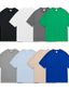 baratos Camisetas masculinas casuais-Homens Camiseta Camisetas camisa grande Tecido Cor Sólida Gola Redonda Rua Esportes Manga Curta Roupa Algodão Moda Casual Clássico Superdimensionado
