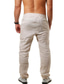 cheap Casual Pants-Men&#039;s Linen Pants Trousers Summer Pants Beach Pants Drawstring Elastic Waist Straight Leg Plain Comfort Outdoor Casual Daily Linen / Cotton Blend Basic Streetwear Black White