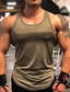 cheap Gym Tank Tops-Men&#039;s Tank Top Undershirt Sleeveless Shirt Plain U Neck Sport Indoor Sleeveless Clothing Apparel Casual Comfort