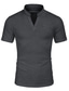 billige Casual T-skjorter for menn-menn fritids poloskjorte med lommer vanlig kortermet poloskjorte med kontrastkrage menn