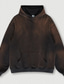 abordables Sweat-shirt à capuche basique-Homme Sweat à capuche Vert Noir Kaki Bleu roi Gris foncé Capuche Tie Dye Poche Imprimer Sport &amp; Loisir du quotidien Des sports Coton Actif Vêtement de rue Frais Hiver Automne Vêtement Tenue Pulls