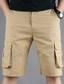 billige Cargoshorts-Herre Shorts med lommer Trekking-shorts 6 lommer Vanlig Komfort udendørs Daglig I-byen-tøj Bomuldsblanding Mode Gade Sort Gul
