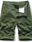 cheap Cargo Shorts-Men&#039;s Cargo Shorts Bermuda shorts Work Shorts Pocket Plain Comfort Wearable Short Casual Daily Going out Twill Stylish Classic Style Dark Khaki ArmyGreen