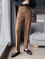 tanie Chinosy-Męskie Spodnie Plisowane spodnie Prosta noga Wysoki wzrost Równina Komfort Biuro Praca Biznes Zabytkowe Elegancja Czarny Biały Wysoka talia Średnio elastyczny