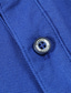 baratos polo clássico-Homens Camiseta Polo Camisa de golfe Cor Sólida Aberto para a Lateral Preto Azul Vermelho Azul Marinha Cinzento Ao ar livre Rua Manga Longa Botão para baixo Roupa Algodão Casual Confortável